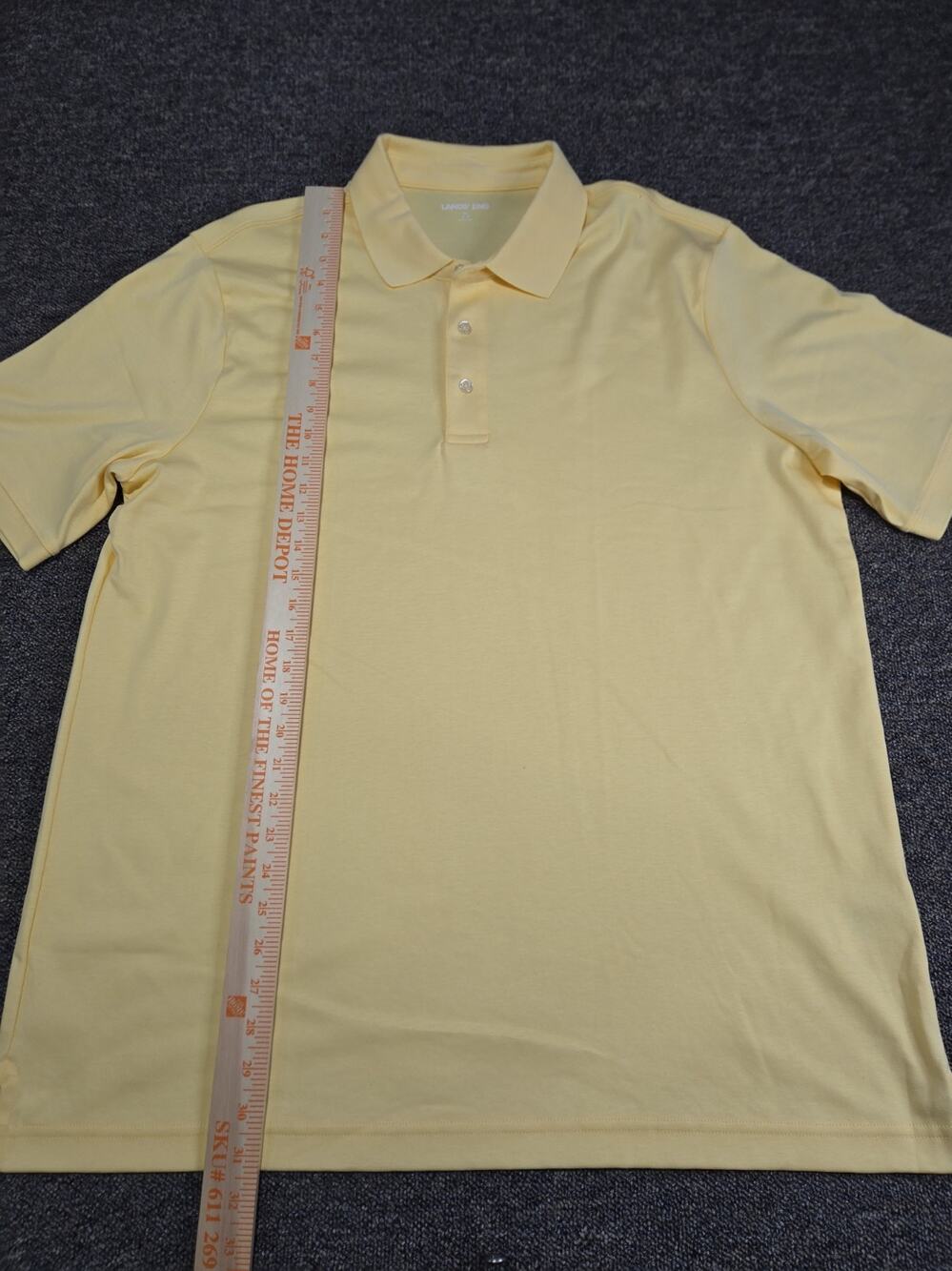 Lands End Mens Performance Polo Extra Large Pastel Yellow